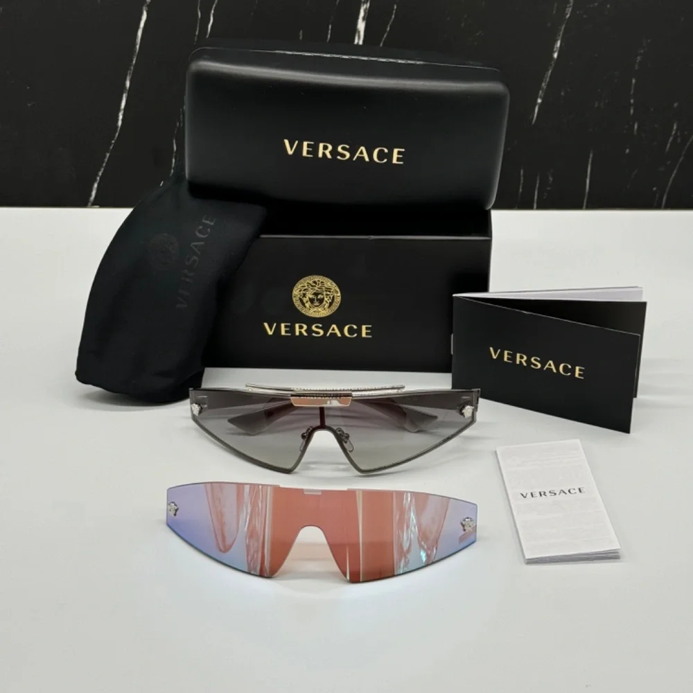 NEW VE2265 100011 VERSACE MOD 2265 1000/11 SILVER VE2265 1000/11 SUNGLASSES
